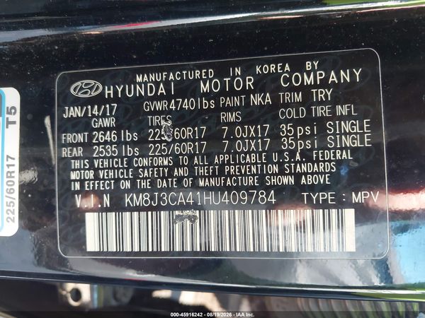 2017 HYUNDAI TUCSON SE PLUS