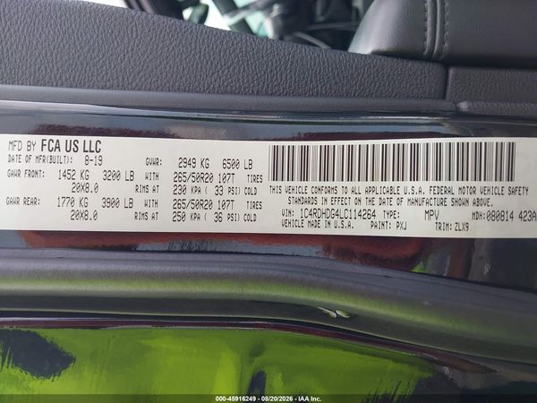2020 DODGE DURANGO GT PLUS RWD