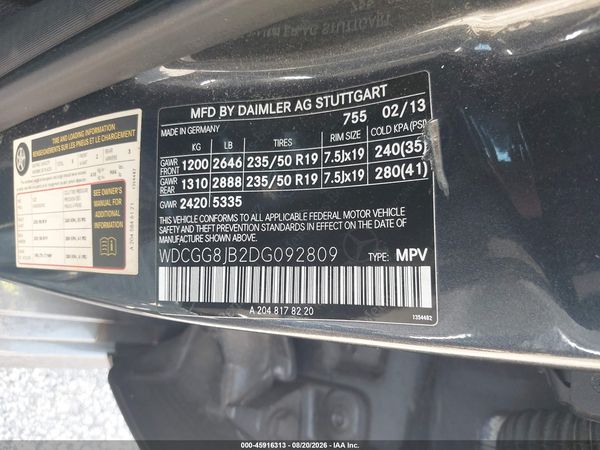 2013 MERCEDES-BENZ GLK 350 4MATIC