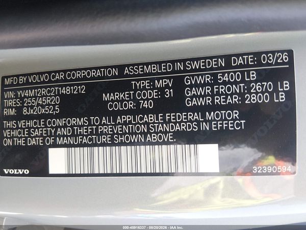2026 VOLVO XC60 B5 PLUS