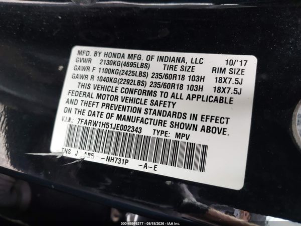 2018 HONDA CR-V EX