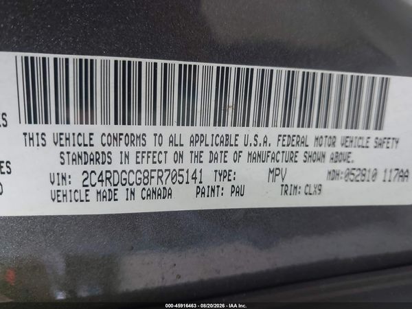 2015 DODGE GRAND CARAVAN SXT PLUS — I9