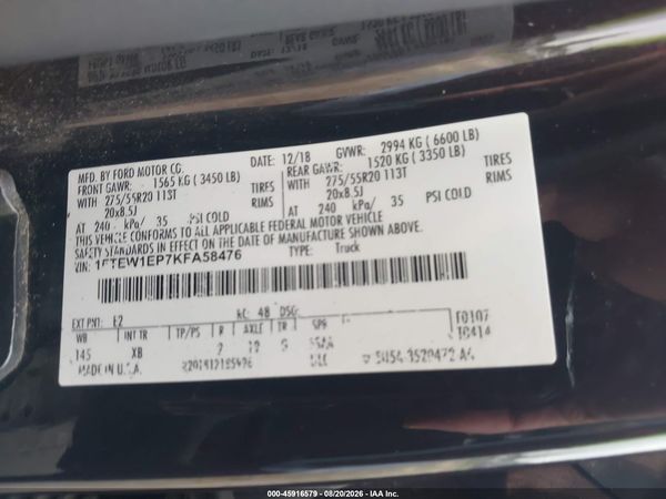 2019 FORD F-150 XLT