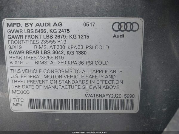 2018 AUDI Q5 — I9