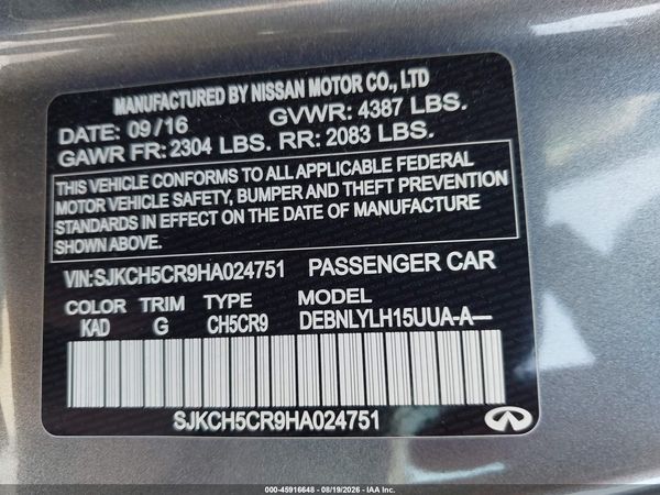 2017 INFINITI QX30 PREMIUM