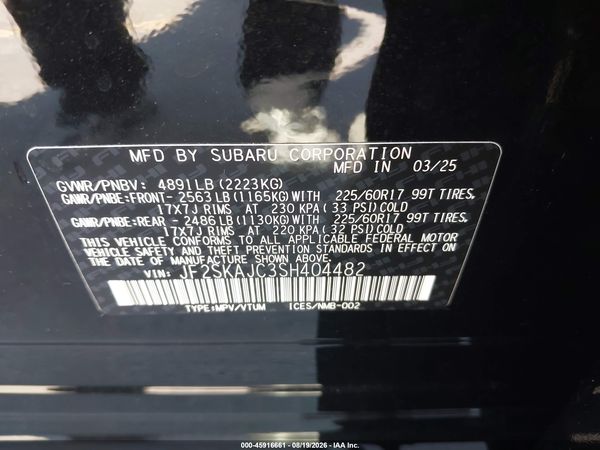 2025 SUBARU FORESTER WILDERNESS