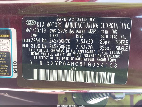 2020 KIA TELLURIDE S