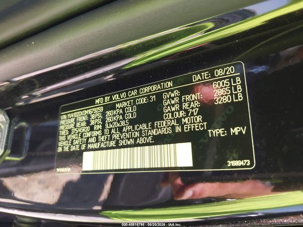 2021 VOLVO XC90 T5 MOMENTUM 7 PASSENGER