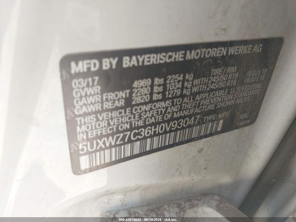 2017 BMW X3 SDRIVE28I