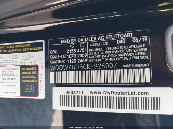 2019 MERCEDES-BENZ C 300 C300 — I9