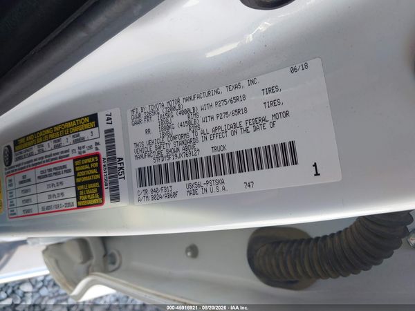 2018 TOYOTA TUNDRA SR5 5.7L V8