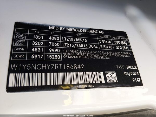 2024 MERCEDES-BENZ SPRINTER 3500