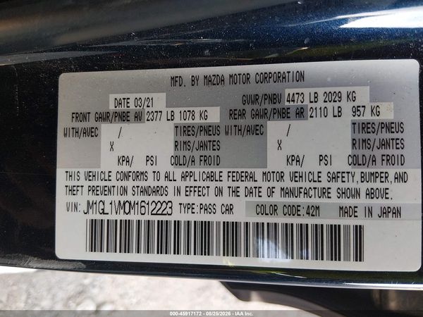 2021 MAZDA MAZDA6 TOURING