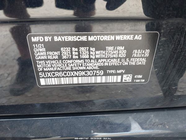 2022 BMW X5 XDRIVE40I
