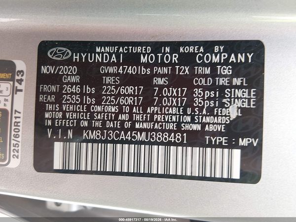 2021 HYUNDAI TUCSON VALUE