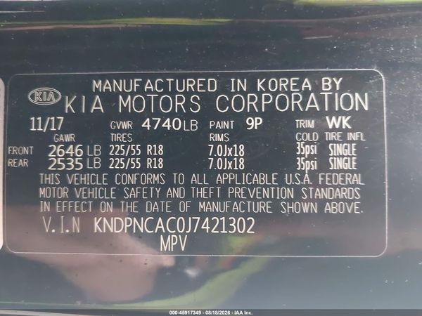 2018 KIA SPORTAGE EX