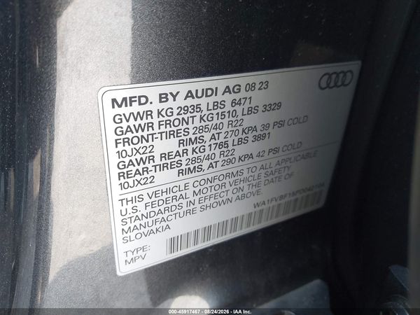 2023 AUDI Q8 — I9