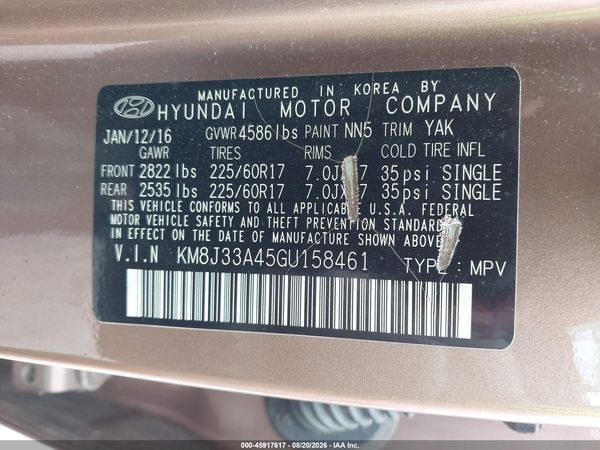 2016 HYUNDAI TUCSON SE