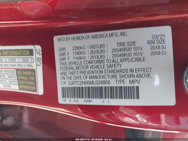 2021 ACURA RDX A-SPEC PACKAGE