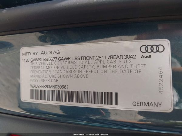 2021 AUDI A6 ALLROAD — I9