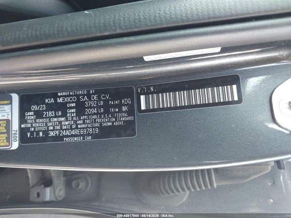 2024 KIA FORTE LX