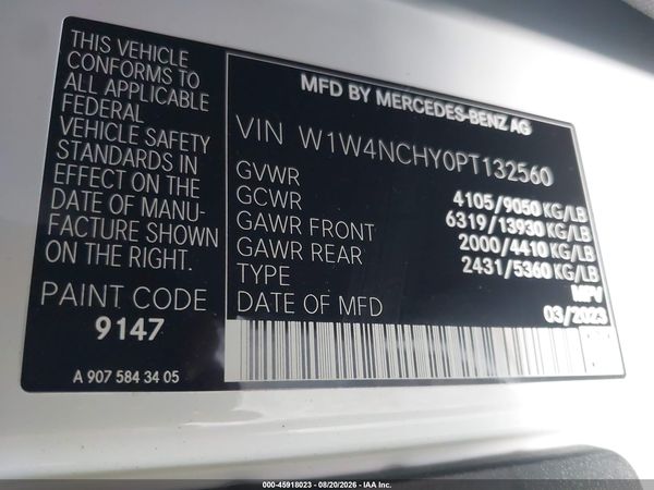 2023 MERCEDES-BENZ SPRINTER 2500
