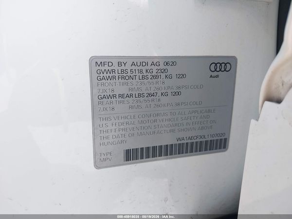 2020 AUDI Q3