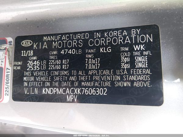 2019 KIA SPORTAGE LX