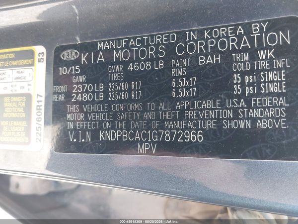 2016 KIA SPORTAGE LX