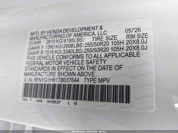 2026 HONDA PILOT ELITE