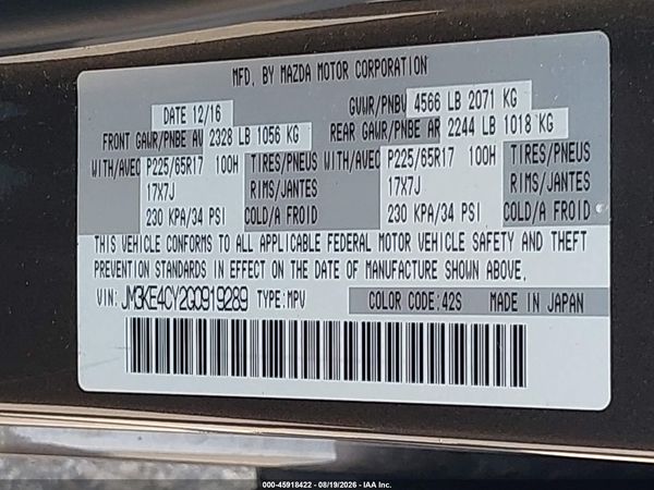 2016 MAZDA CX-5 TOURING