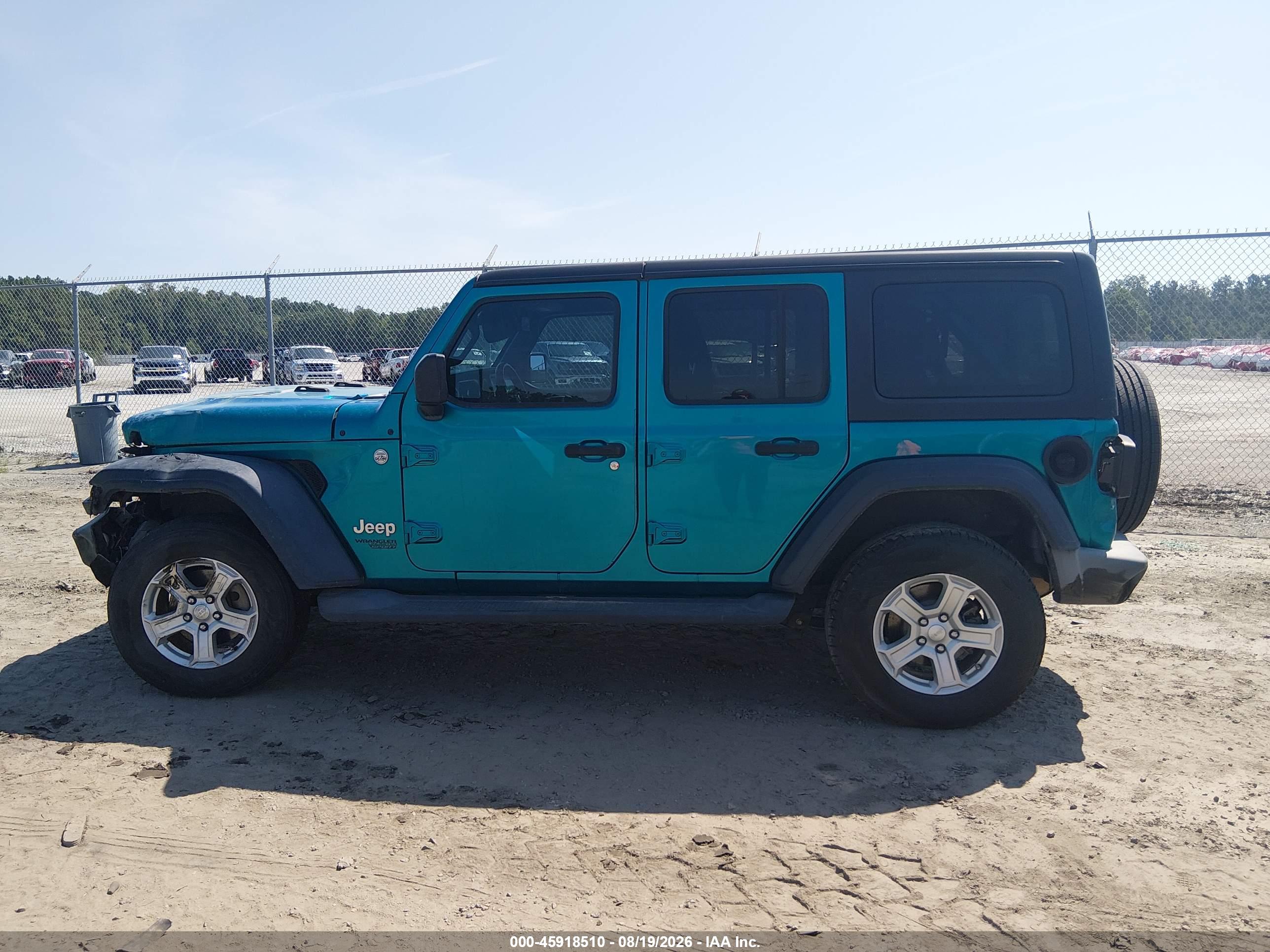 2019 JEEP WRANGLER UNLIMITED SPORT S 4X4