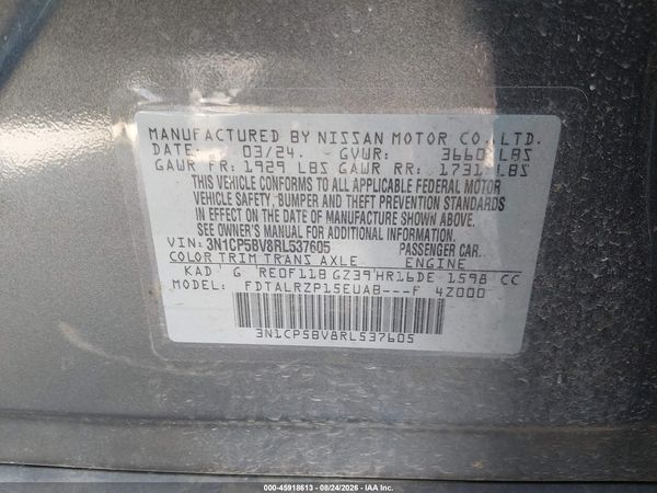2024 NISSAN KICKS S XTRONIC CVT — I9