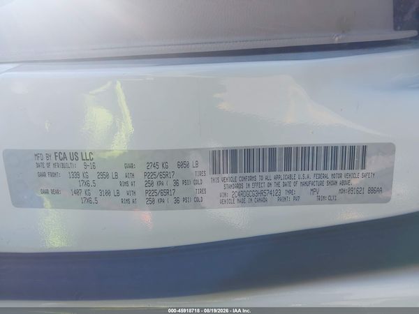 2017 DODGE GRAND CARAVAN SXT