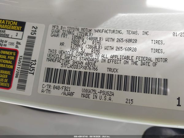 2023 TOYOTA TUNDRA SR5
