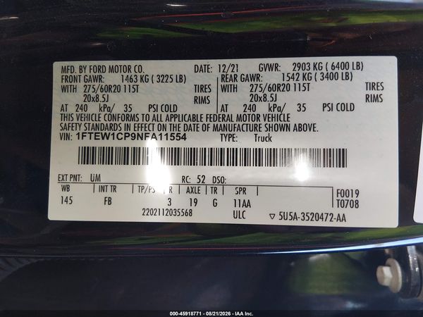 2022 FORD F-150 XLT