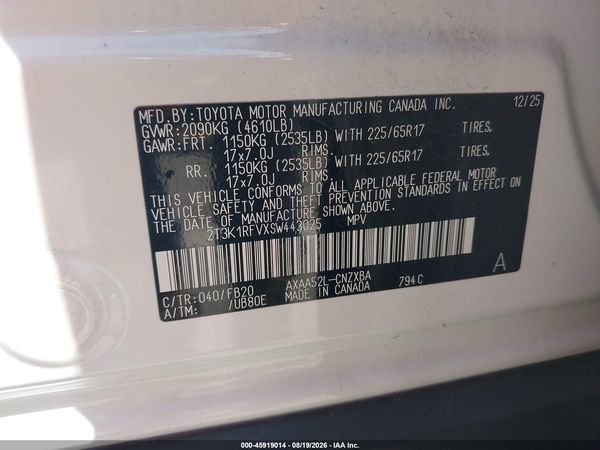 2025 TOYOTA RAV4 LE