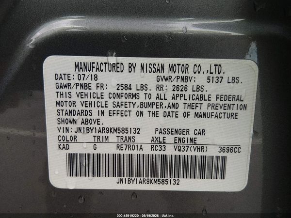 2019 INFINITI Q70 3.7X LUXE