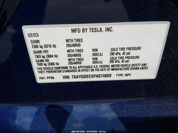 2023 TESLA MODEL Y