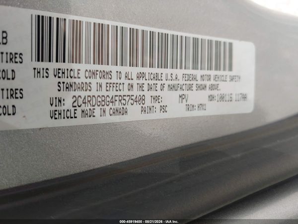 2015 DODGE GRAND CARAVAN SE