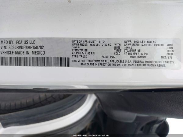 2024 RAM PROMASTER 2500