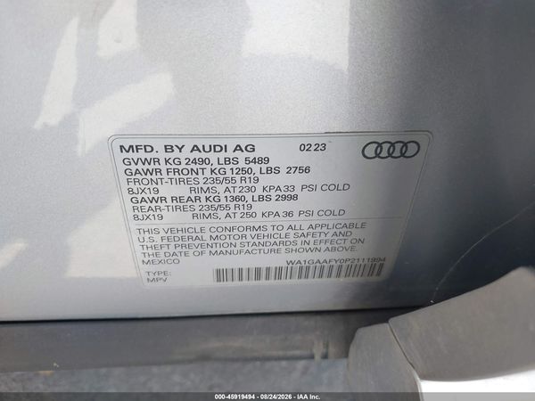 2023 AUDI Q5 — I9