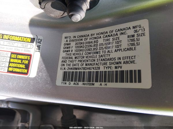 2013 HONDA CR-V EX-L