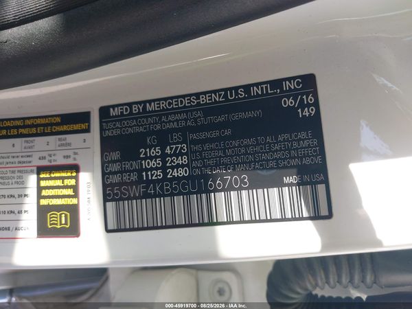2016 MERCEDES-BENZ C 300 4MATIC