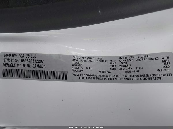 2025 CHRYSLER PACIFICA SELECT
