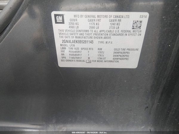 2014 CHEVROLET EQUINOX LS — I9
