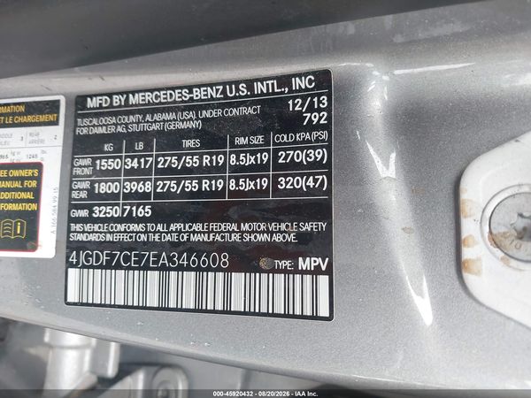 2014 MERCEDES-BENZ GL 450 4MATIC