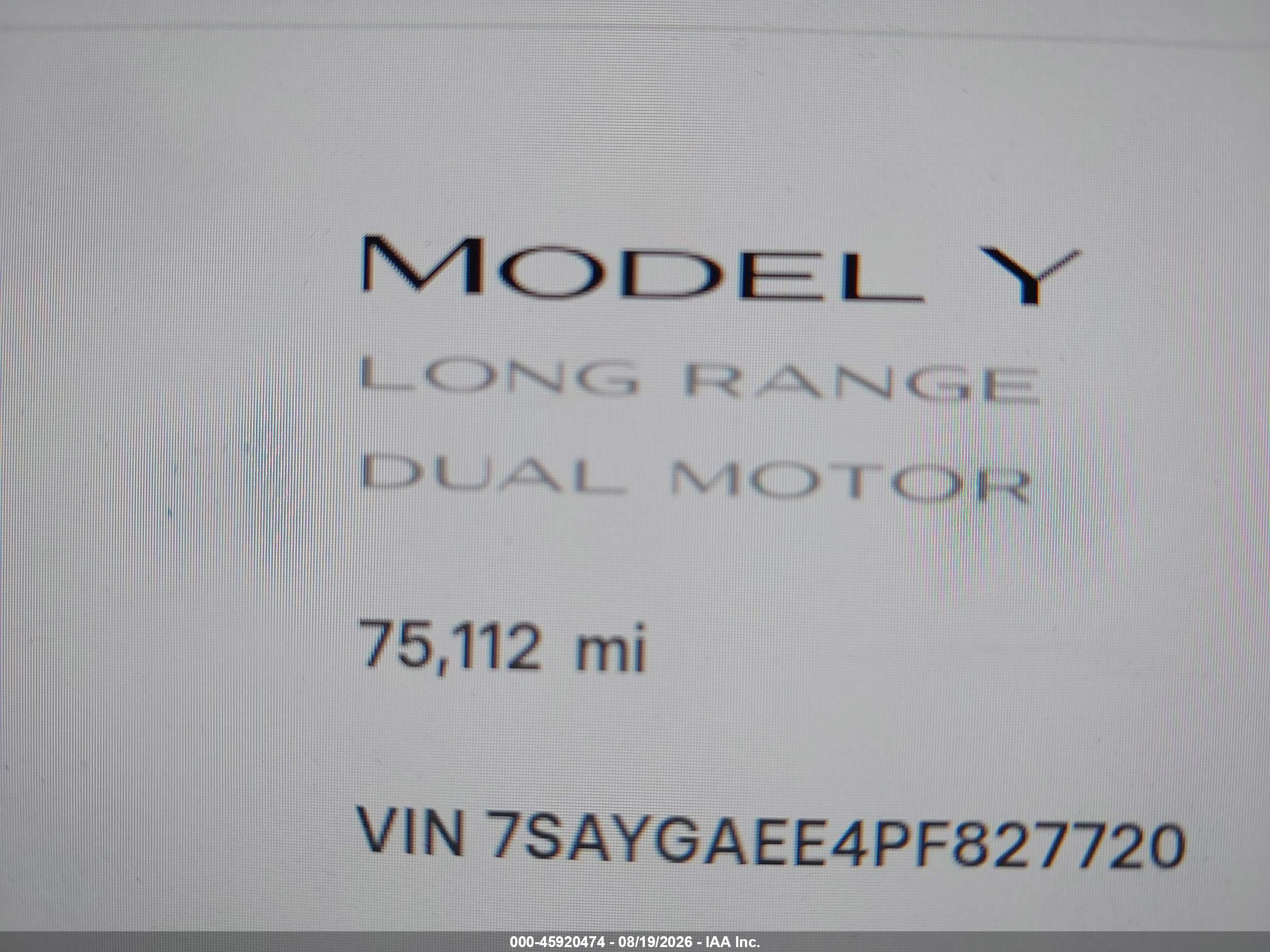 2023 TESLA MODEL Y