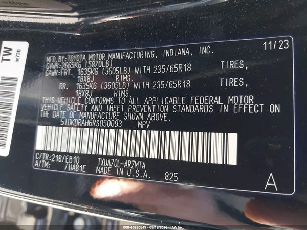 2024 TOYOTA HIGHLANDER XLE