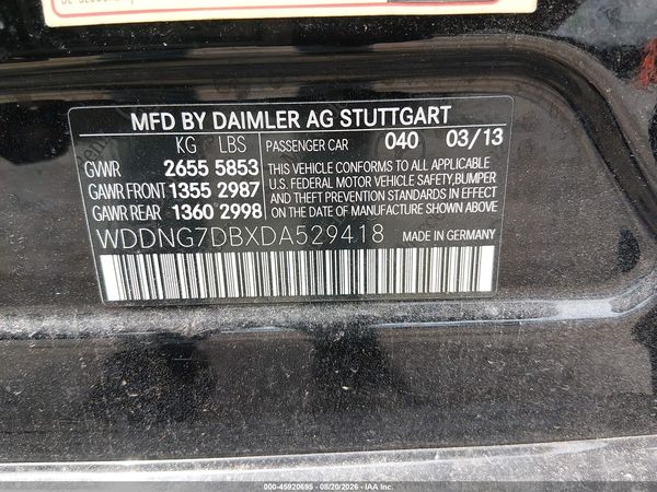 2013 MERCEDES-BENZ S 550 S550